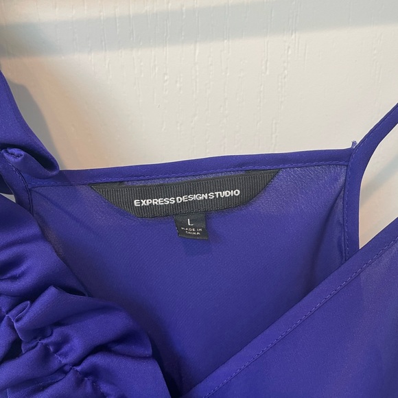 Express Ruffle Purple Tank Size L - Picture 6 of 7